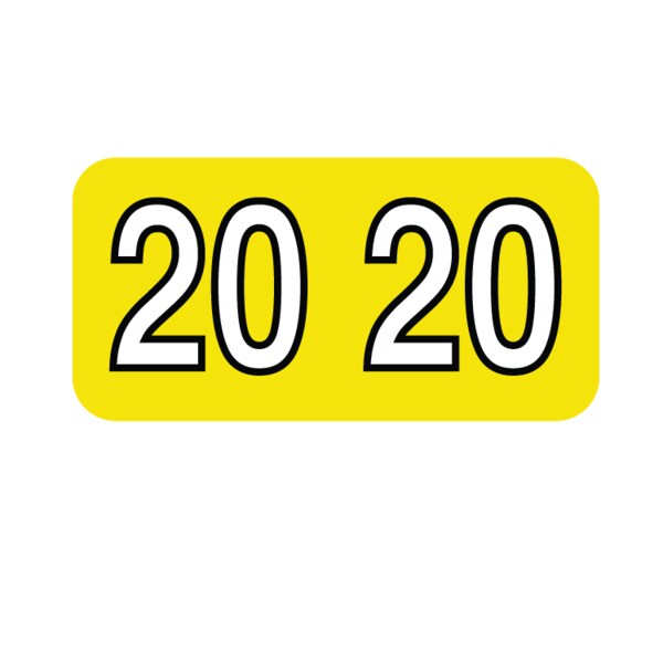 2020 Colwell Year Bands 3/4" x 1-1/2" Yellow w/Black